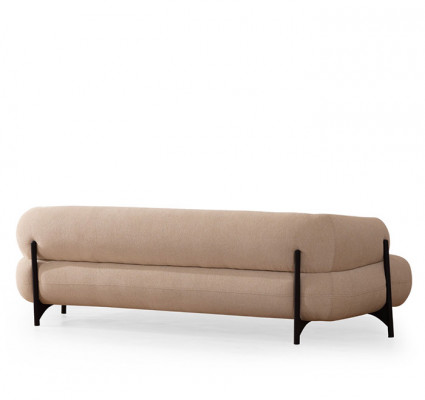 Luxuriöses Weißes Polstersofa Designer Textilcouch Wohnzimmer 3-Sitzer