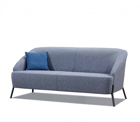 Grau-Blaue Sofagarnitur Designer Polstercouchen Moderner 2-Sitzer Sessel