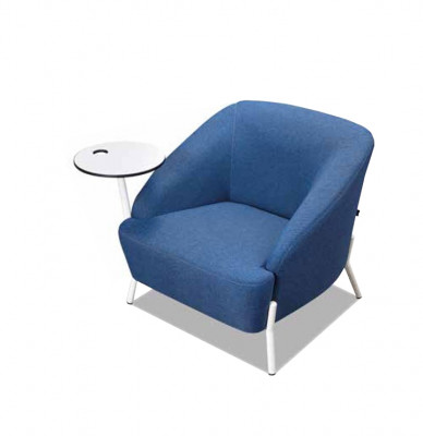 Grau-Blaue Sofagarnitur Designer Polstercouchen Moderner 2-Sitzer Sessel