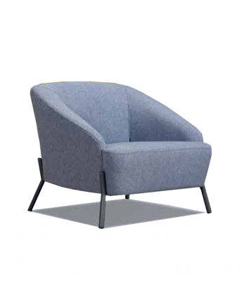 Grau-Blaue Sofagarnitur Designer Polstercouchen Moderner 2-Sitzer Sessel