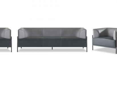 Komplett Optimal Ledersofas 4tlg Komfortabler Stizmöbel Schwarz Farbe
