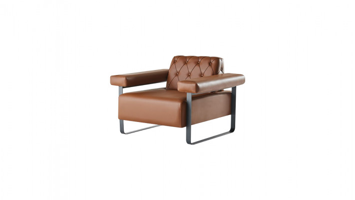Sessel Braun 1-Sitzer Chesterfield Design Modern Orignal Vielseitig