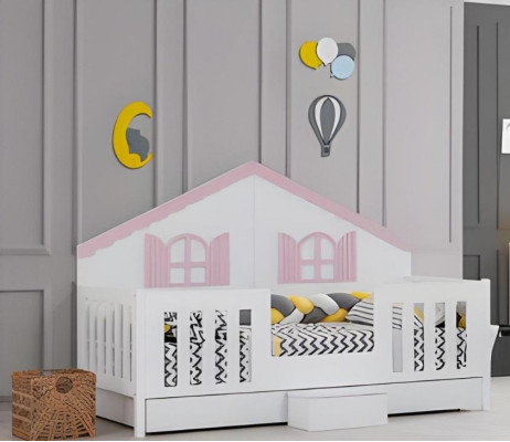 Jugendzimmer Stilvolle Kinderbett  Kleiderschrank  Kinderzimmer Möbel 2tlg Set