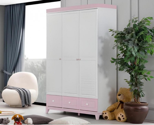 Jugendzimmer Stilvolle Kinderbett  Kleiderschrank  Kinderzimmer Möbel 2tlg Set