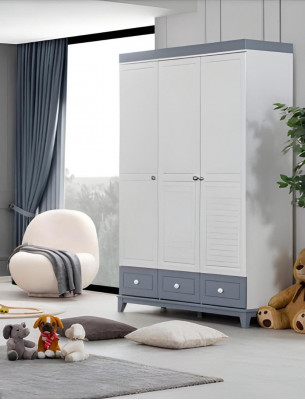 Kinderzimmer Set Kleiderschrank modern Kommode Holzmöbel Schlafzimmer Neu