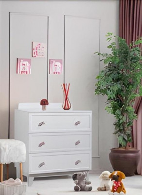 Kinderzimmer Set Modern Bett Mehrfarbig Kleiderschrank Kommode Helles Neu