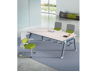 Grauer Besprechungstisch Designer Bürotisch Arbeitszimmer Luxus Möbel