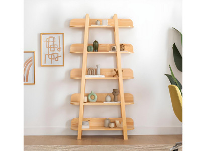Modernes Beiges Bücherregal Wohnzimmer Ablageregale Designer Holz Möbel
