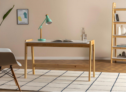 Weiß-Beiger Schreibtisch Designer Bürotische Computertische Holz Möbel