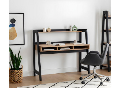 Schwarz-Brauner Laptoptisch Designer Büromöbel Arbeitszimmer Tische