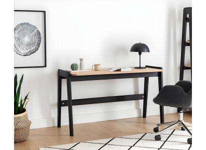 Schwarz-Beiger Computertisch Robuster Schreibtisch Designr Büromöbel