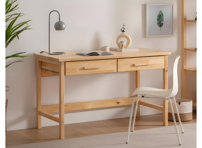 Stilvoller Beiger Schreibtisch Moderner Ablagentisch Luxus Holz Möbel