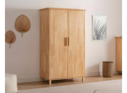 Hochwertiger Beiger Kleiderschrank Edler 2-türiger Schlafzimmer Schrank