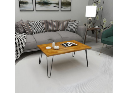 Robuster Brauner Sofatisch Designer Wohnzimmer Couchtische Holz Möbel