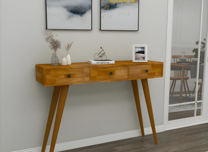 Modern Hochwertig Konsolentisch Braun Holztisch Wohnzimmer Designer Möbel