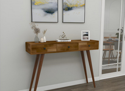 Modern Hochwertig Konsolentisch Braun Holztisch Schlafzimmer Designer Möbel
