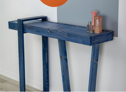 Stilvoll Konsolentisch Blau Wohnzimmer Konsole Modern Designer Sideboard