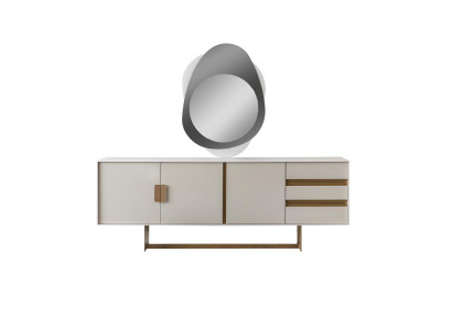 Hellbeige Anrichte Designer Esszimmer Möbel Luxuriöse Kommode Holzmöbel