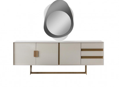 Hellbeige Anrichte Designer Esszimmer Möbel Luxuriöse Kommode Holzmöbel