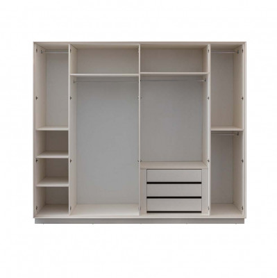 Hellgrauer Kleiderschrank Designer Schlafzimmer Schränke Luxus Holzmöbel