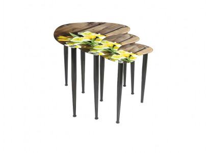 Komplette Couchtisch Garnitur Designer Wohnzimmer 3x Sofatisch Oval Set