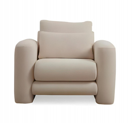 Weißer Polstersessel Moderner Wohnzimmer Einsitzer Edler Cocktailsessel