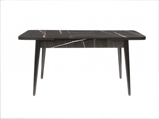 Designer Schwarzer Esstisch Luxuriöse Esszimmer Möbel Ausziehbare Platte