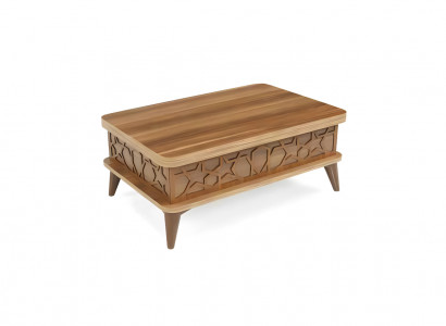 Brauner Holz Couchtisch Wohnzimmer Rechteckiger Sofatisch Holz Möbel