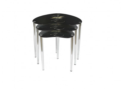 Couchtisch Garnitur 3x Hartglas Herztische Wohnzimmer Edle Kaffeetische