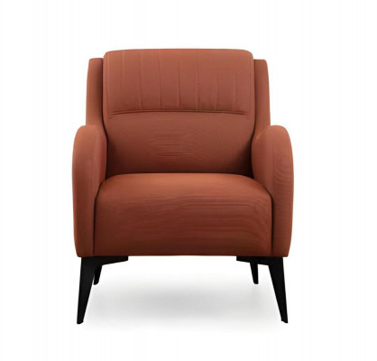 Sessel Orange Modern Design Stil Einfarbig Textil Material Wohnzimmer