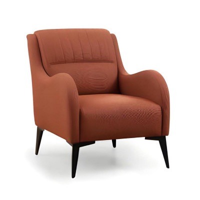 Sessel Orange Modern Design Stil Einfarbig Textil Material Wohnzimmer