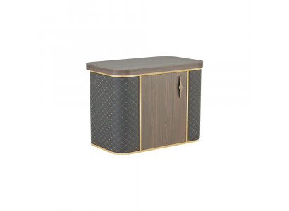 Kommode Zweifarbig Braun Schwarz Modern Design Stil Arbeitszimmer Holz