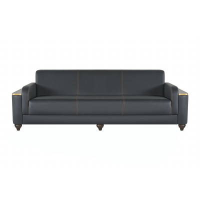 Schwarz-Graue Designer Sitzgarnitur 2x Dreisitzer 2x Sessel 4tlg Set