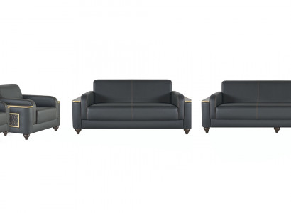 Schwarze Büromöbel Designer Einrichtung Luxus Sitzmöbel Sofas Sessel