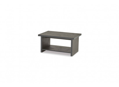 Couchtisch Grau Einfarbig Modern Arbeitszimmer Rechteckig Form mit Regal