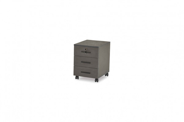 Aktenschrank Grau Einfarbig Arbeitszimmer Modern Design mit Schubladen
