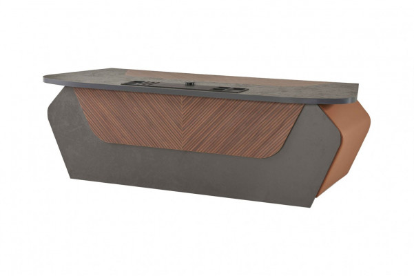 Arbeitszimmer Set 3tlg Bürotisch Sideboard Kommode Modern Rechteck Stil