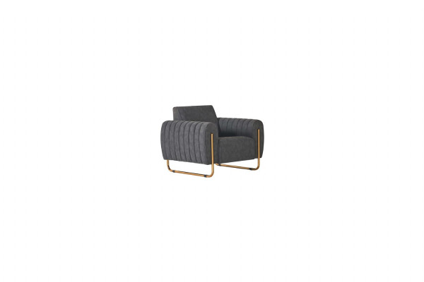 Stoffsofas 2tlg Arbeitszimmer Set 3-Sitzer mit Sessel Grau Einfarbig