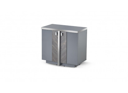 Kommode Modern Design Stil Grau Aktenschrank Einfarbig Stauraum Türen