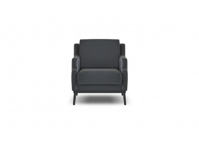Sessel Dunkelgrau Einfarbig Modern Stil Design Arbeitszimmer Wohnzimmer