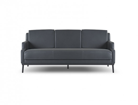 Arbeitszimmer-Set 4tlg 2x 3-Sitzer 2x Sessel Dunkelgrau Einfarbig Modern