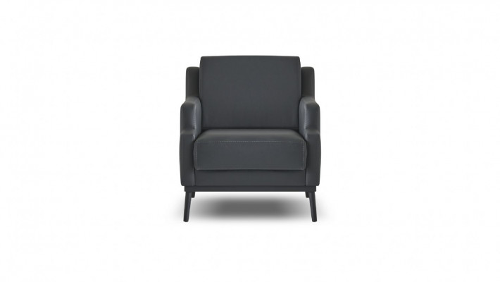 Arbeitszimmer-Set 4tlg 2x 3-Sitzer 2x Sessel Dunkelgrau Einfarbig Modern