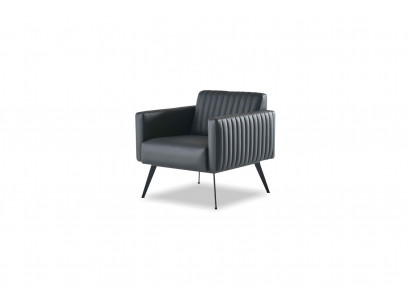Sessel Einfarbig Schwarz Modern Design Arbeitszimmer Wohnzimmer 1-Sitz