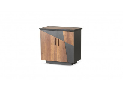Kommode Grau Braun Zweifarbig Modern Stil Rechteckig Form Arbeitszimmer