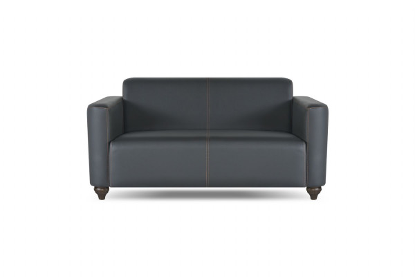 Arbeitszimmer-Set 4tlg 3-Sitzer 2-Sitzer 2x Sessel Schwarz Einfarbig