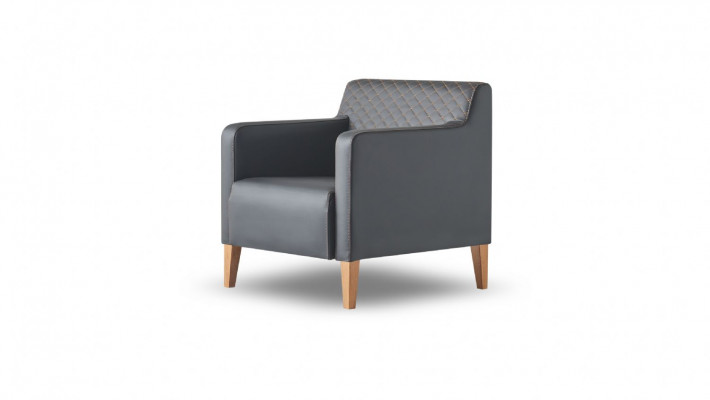 Arbeitszimmer-Set 4tlg 2x S-Sitzer 2x Sessel Schwarz Einfarbig Modern
