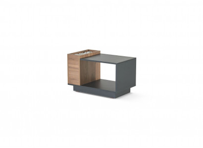 Schwarz-Brauner Arbeitszimmer Couchtisch Designer Ablagetisch Holz Möbel