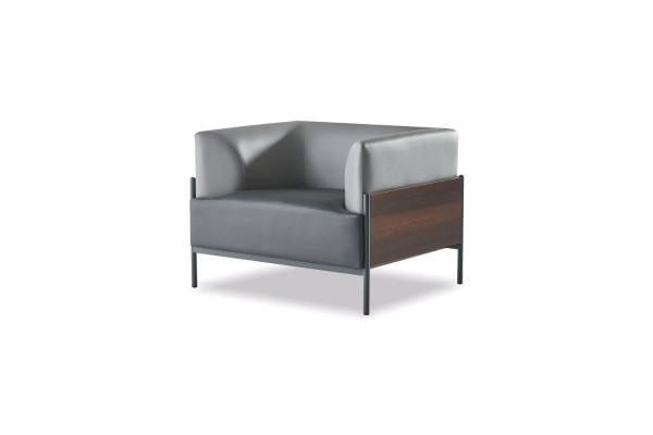Leder Sessel Braun Modern Edelstahl Holz Universelle Designer Stil