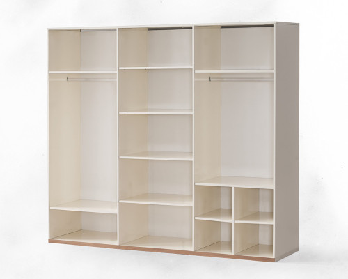 Komplettes Beiges Schlafzimmer Set Designer Bett Nachttische Schrank 4tlg