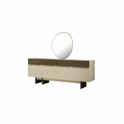 Braun-Beige Küchenanrichte Designer Esszimmer Möbel Luxuiöse Kommode